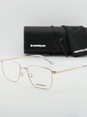 Montblanc MB0308O 001 Square Eyeglasses – Gold 54mm